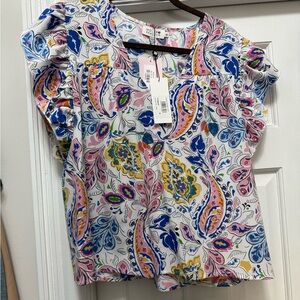Molly Bracken Multicolor Paisley Blouse